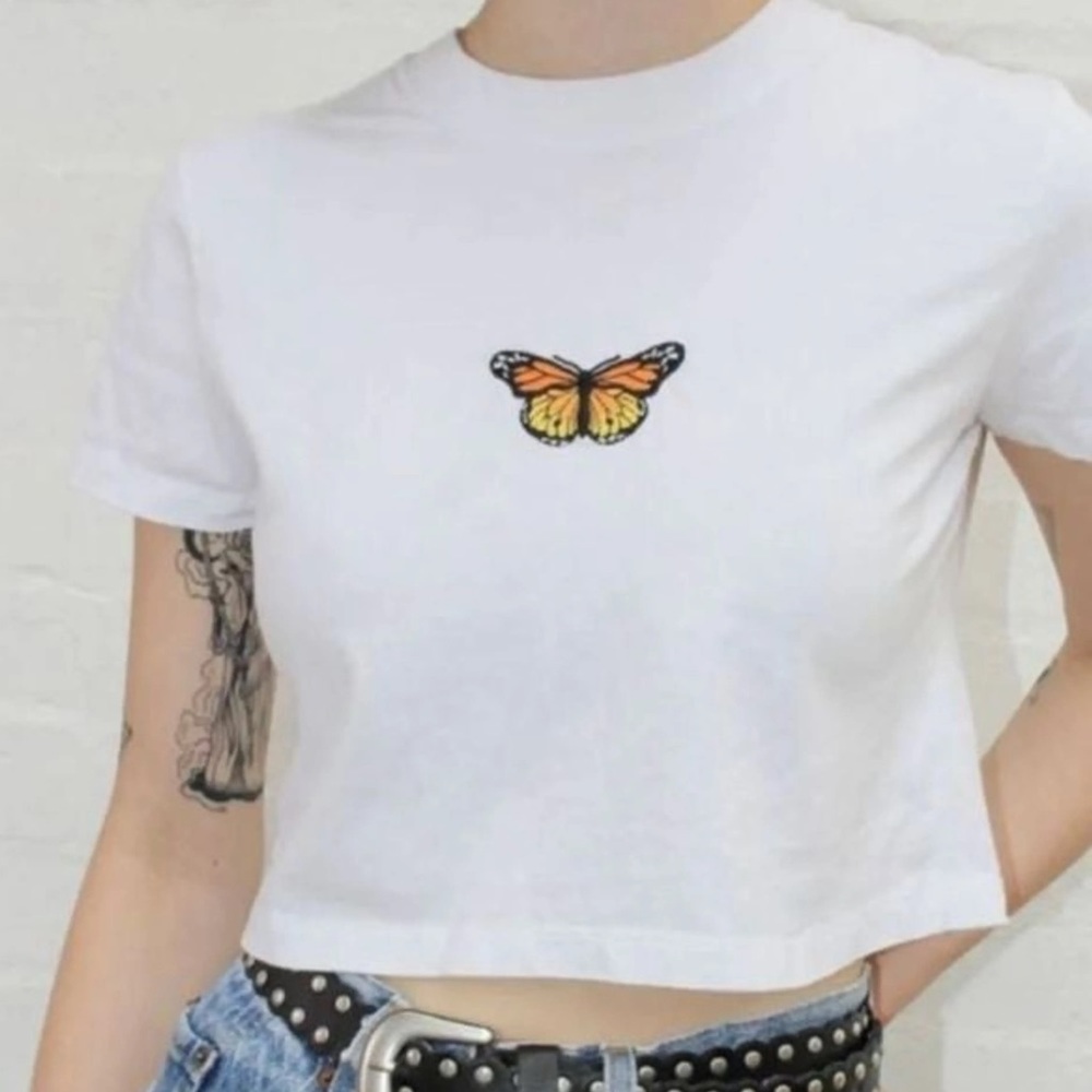 BRANDY MELVILLE Butterfly Crop Top!!